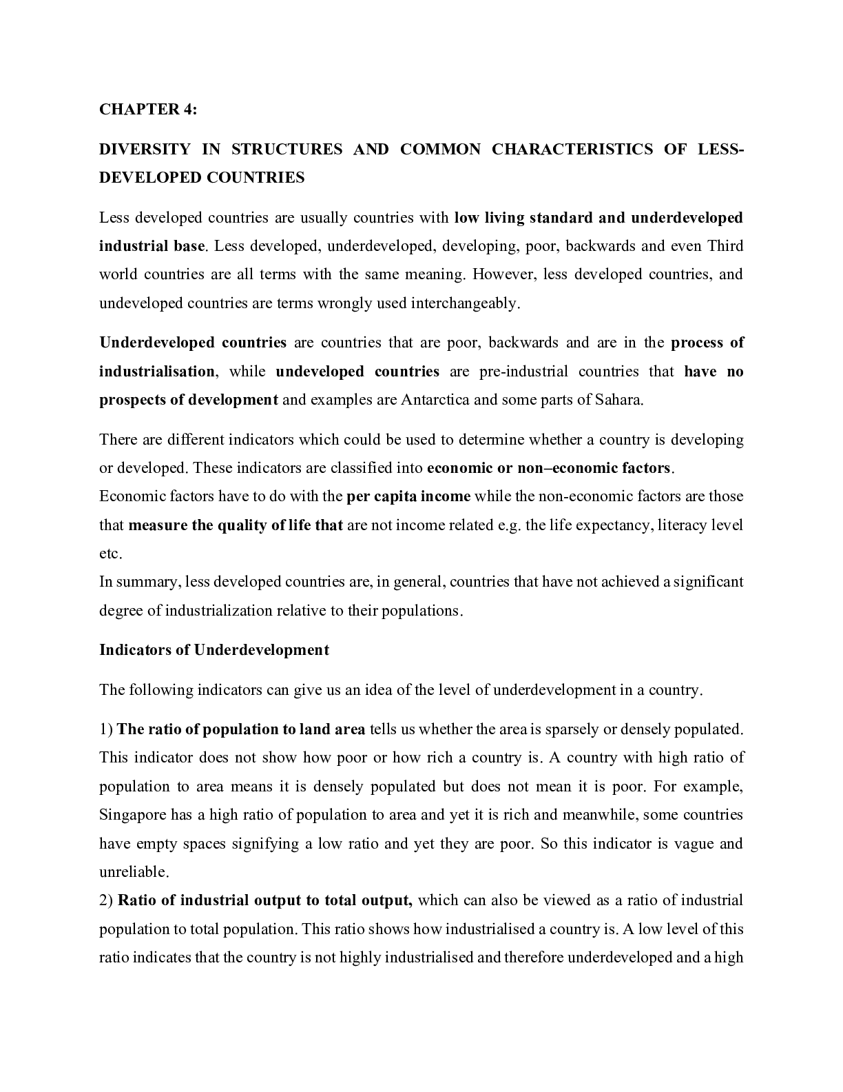 Preview image for ECONOMICS: DIVERSITY IN STRUCTURES AND COMMON CHARACTERISTICS OF LESS- DEVELOPED COUNTRIES